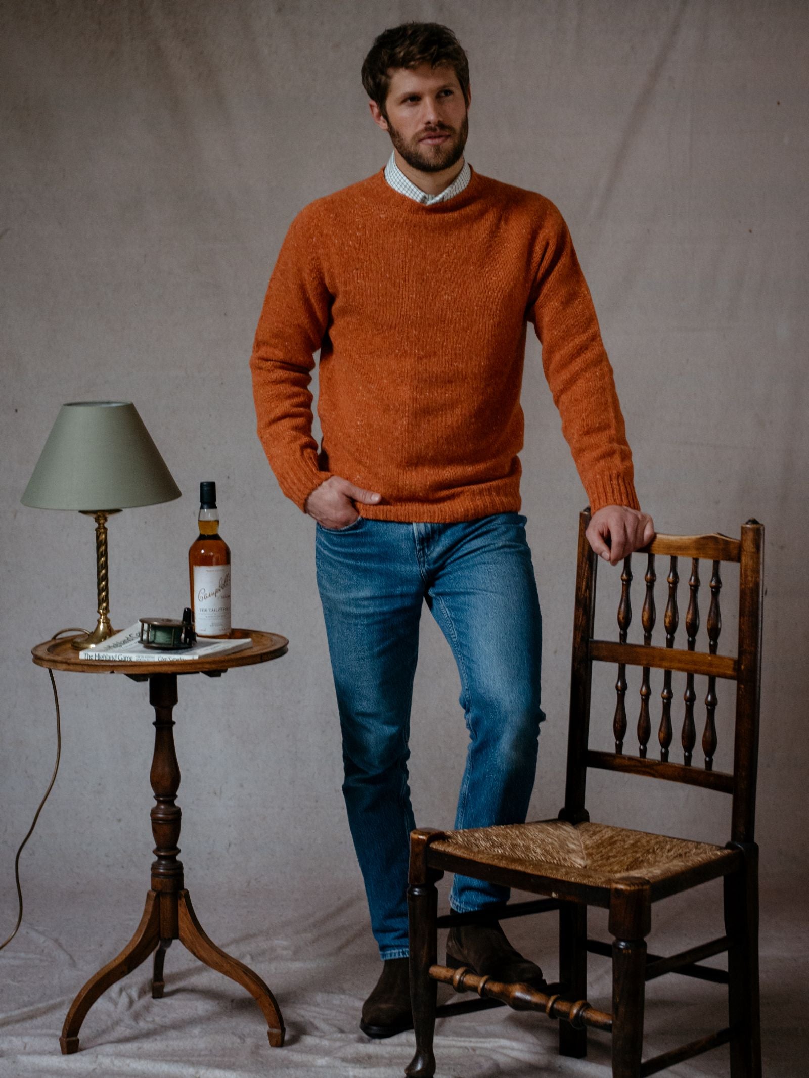 Donegal Lambswool Crew Neck Jumper
