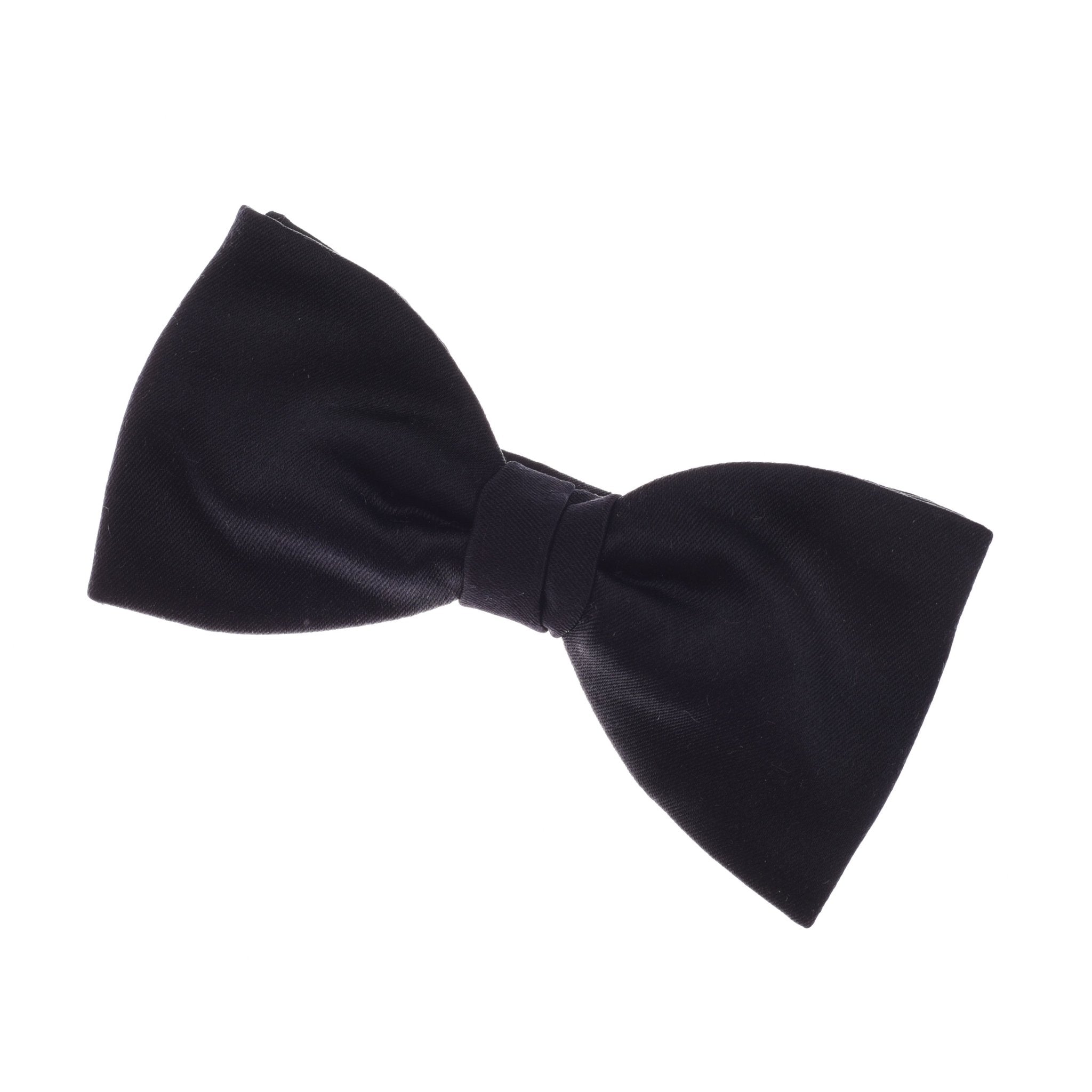 The Campbells of Beauly Silk Bow Tie, in classic black with a butterfly shape and central knot, is showcased on a plain white background—an elegant accessory to complete any formal ensemble.