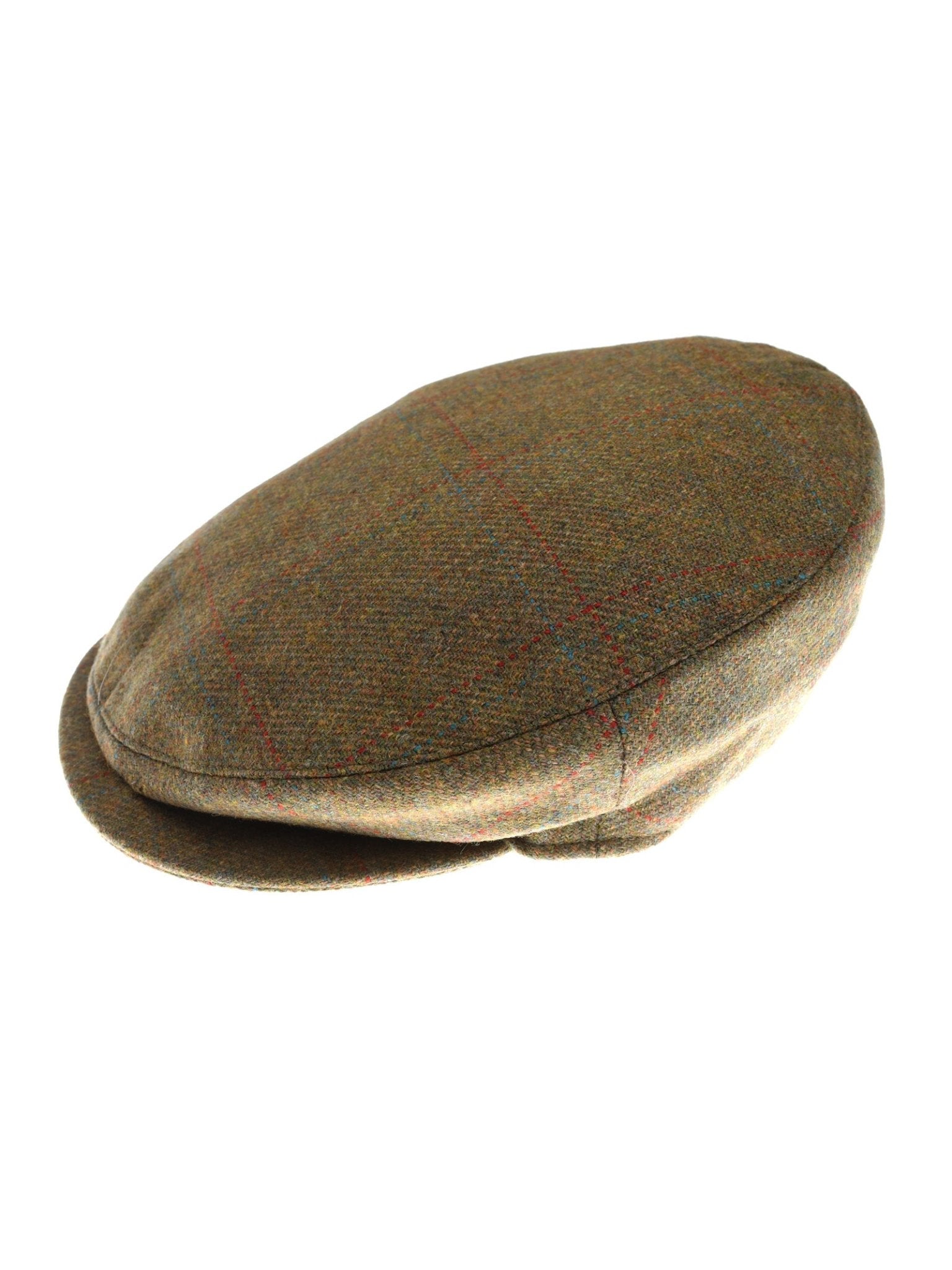 The Unisex Beauly Cap by Campbell's of Beauly in House Tweed is shown from a side angle on a white background, highlighting its classic checkered design.