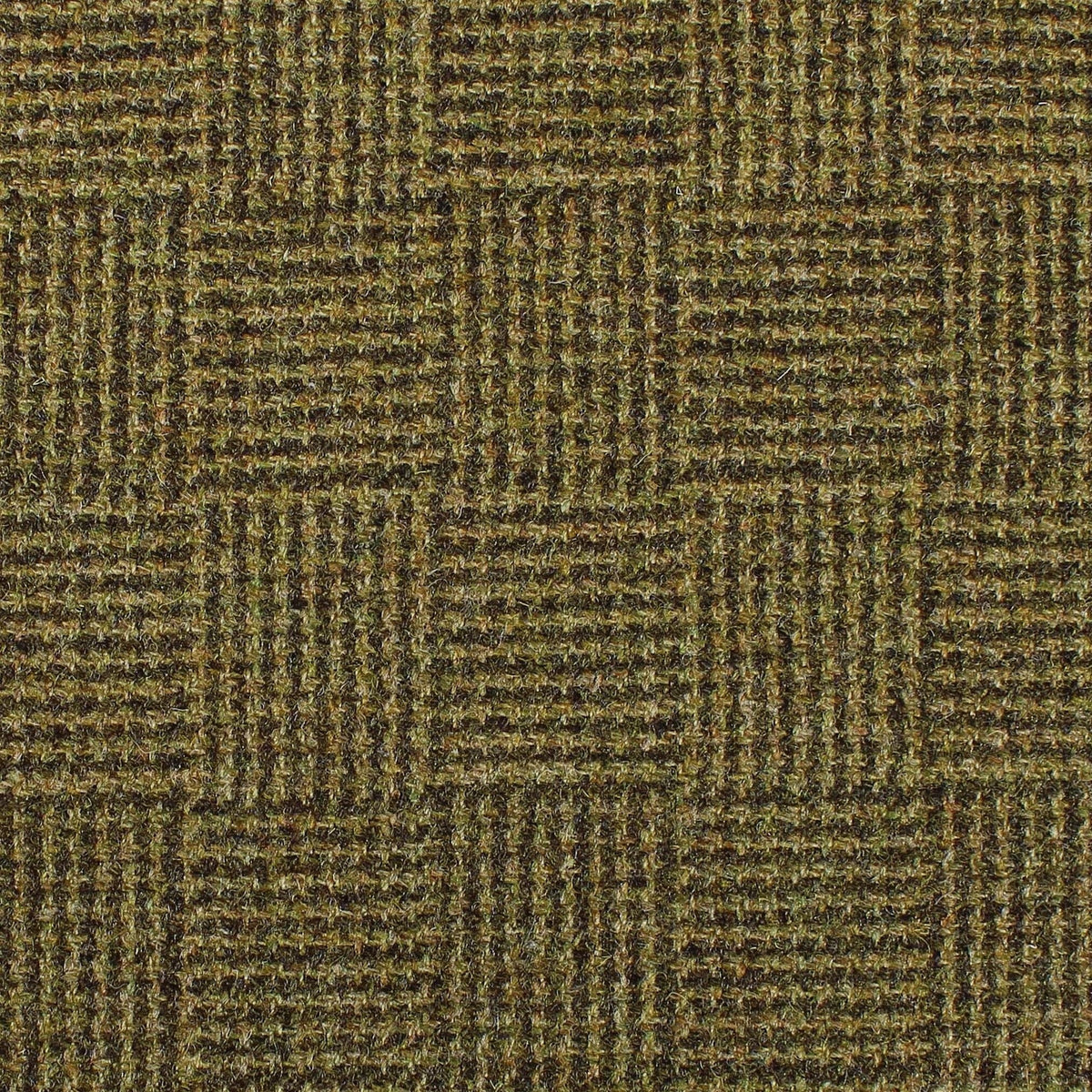 Heavyweight olive green and brown checked Estate Tweed 060 fabric by Lovat Mill.