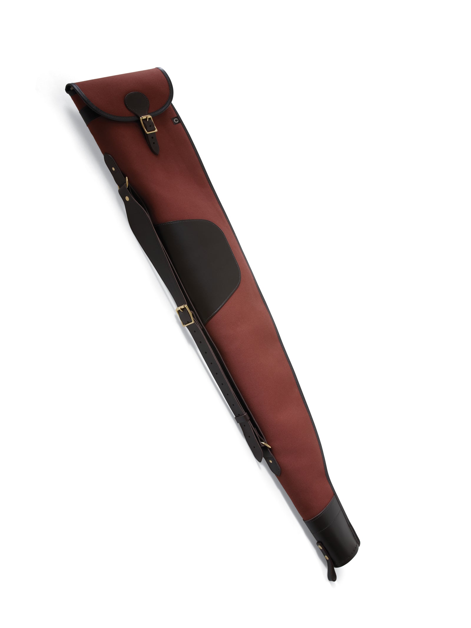 The Campbells of Beauly Rifle Slip Canvas 48 Barrel features a durable canvas design with a flap closure, buckle, and adjustable shoulder strap for stylish protection and easy transport of your firearm.