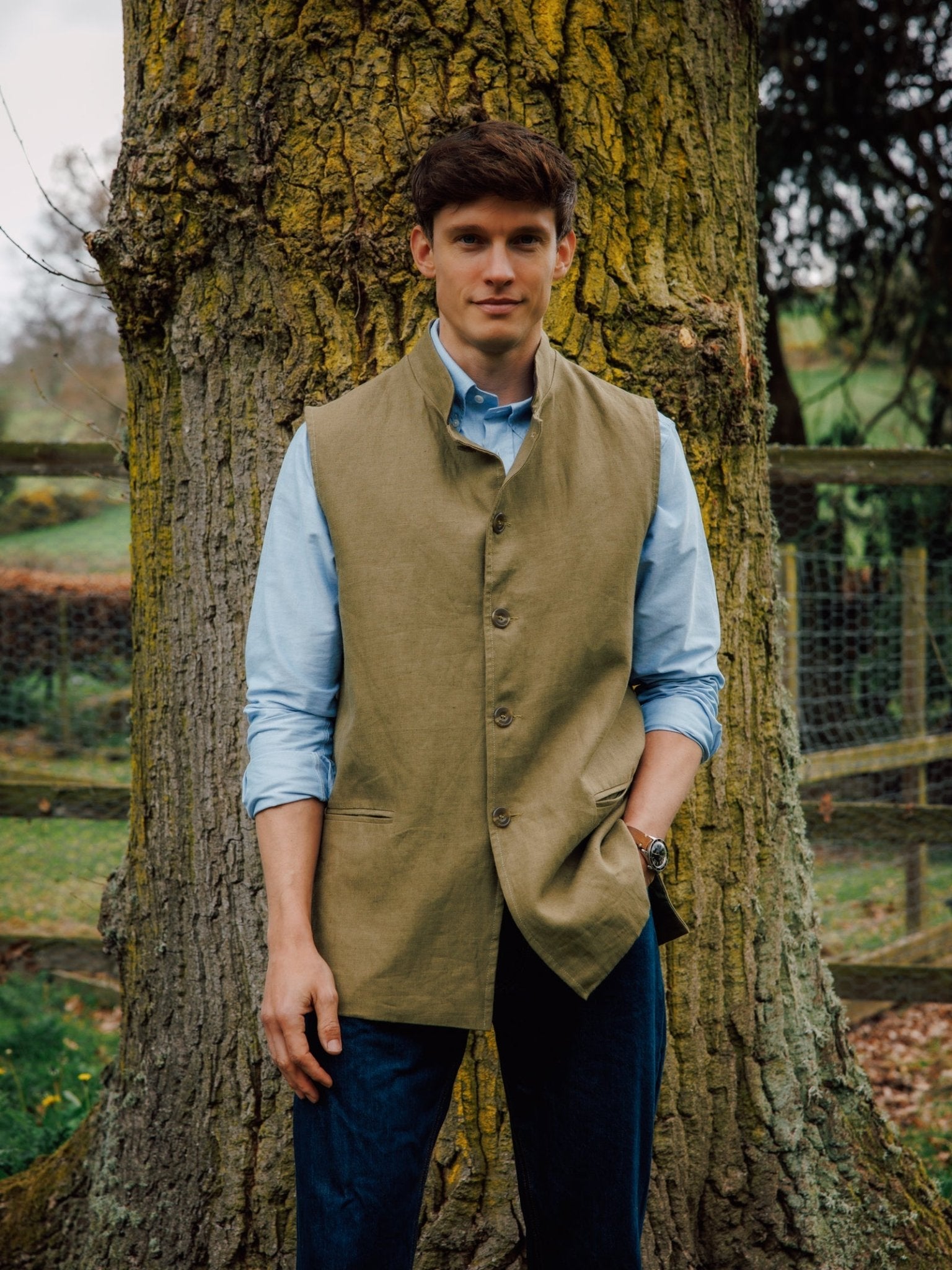 Linen Nehru Gilet | Campbell's of Beauly