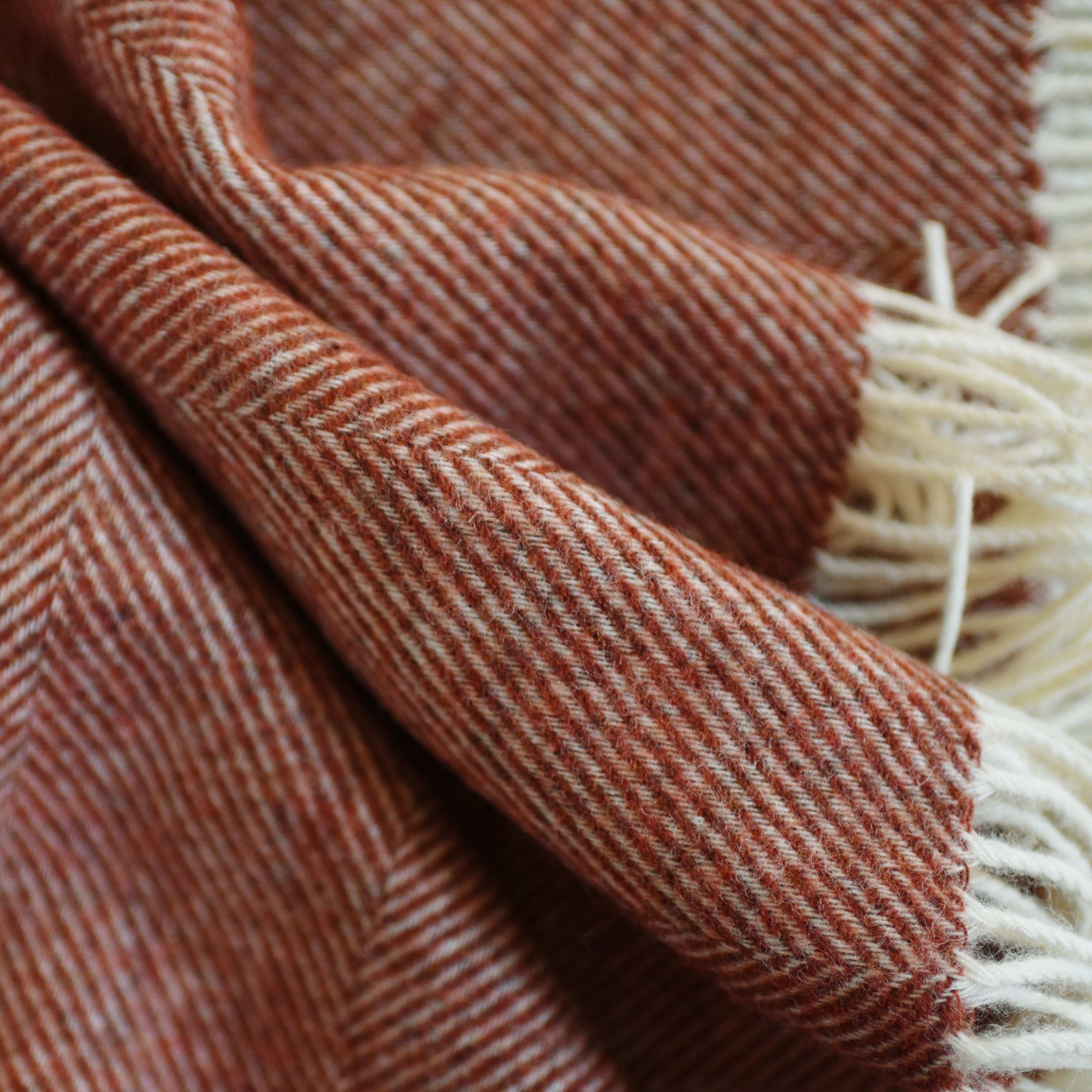 Herringbone Lambswool Blanket