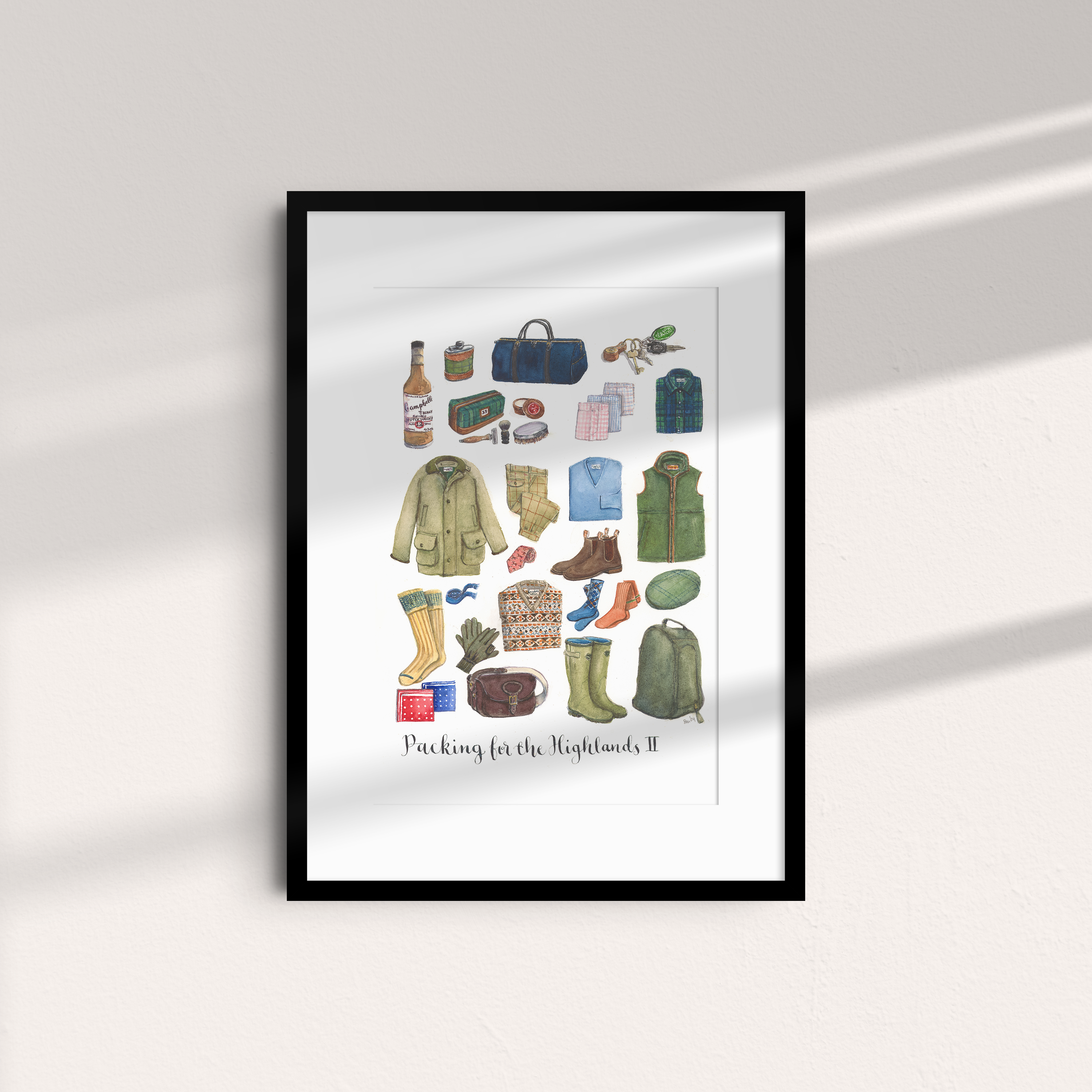Packing for the Highlands 2 Unframed Print