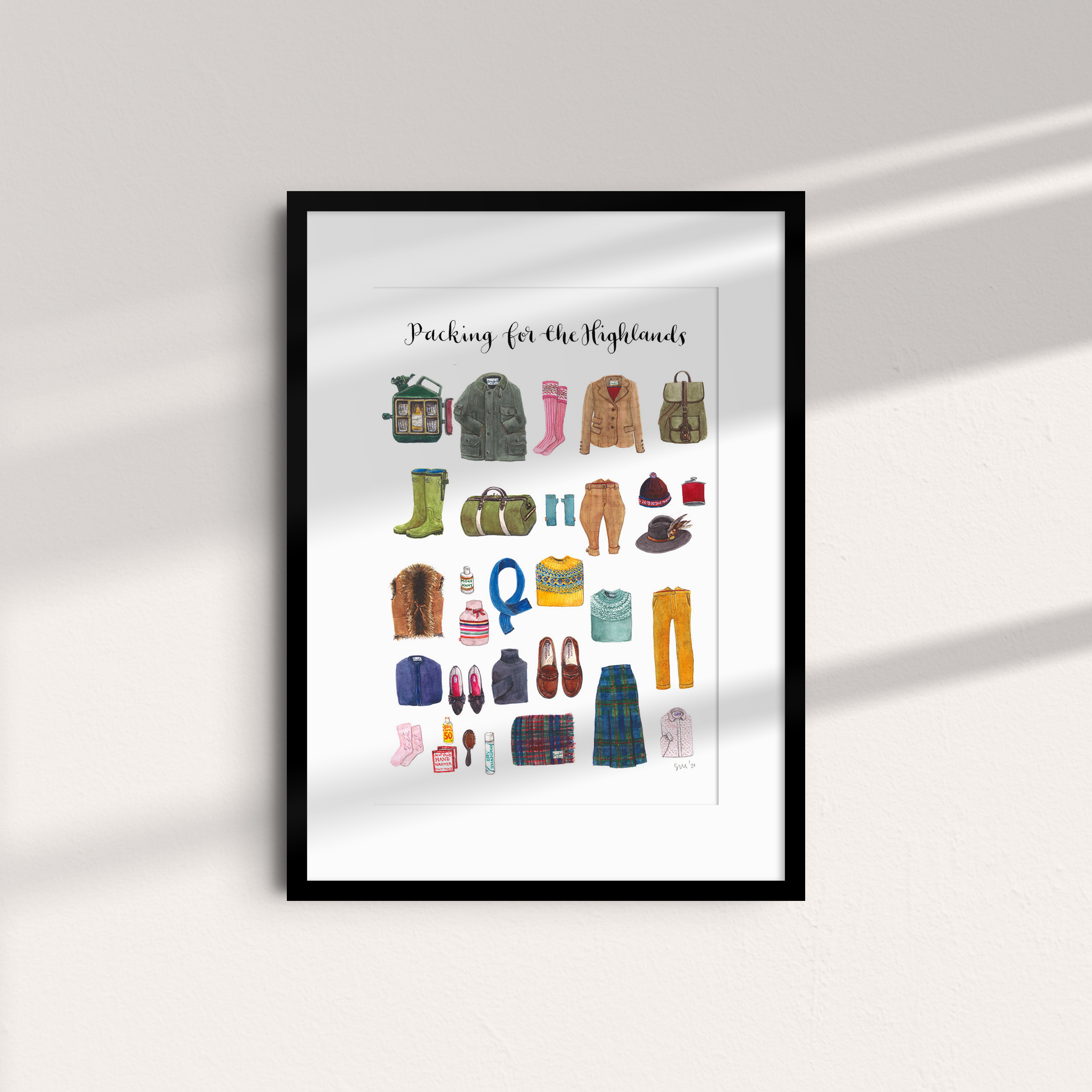 Packing for the Highlands Unframed Print