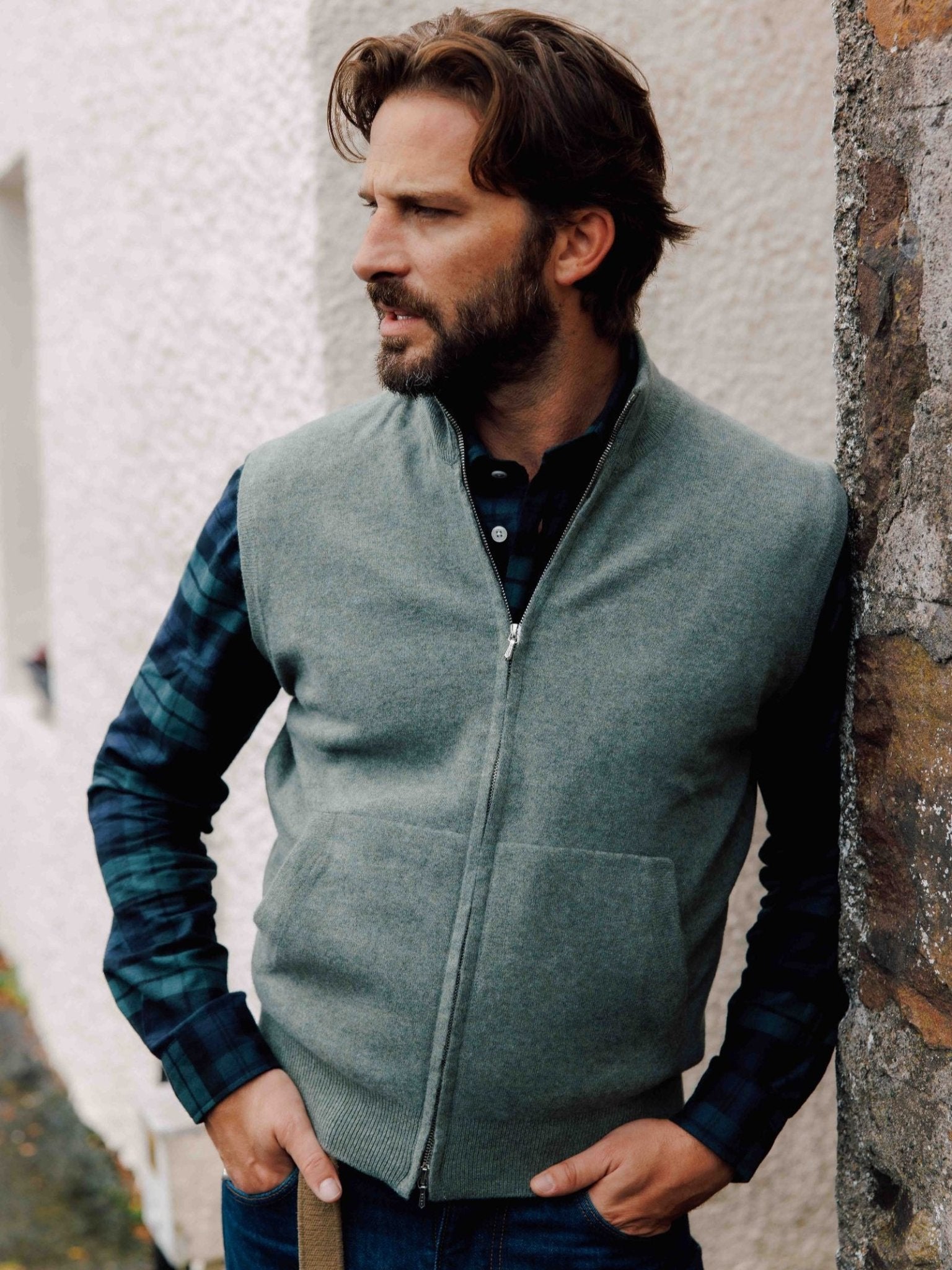 【STUMBLY】新品未使用Painted l Button Gilet Auld Stock Zip Gilet | Campbell's of Beauly