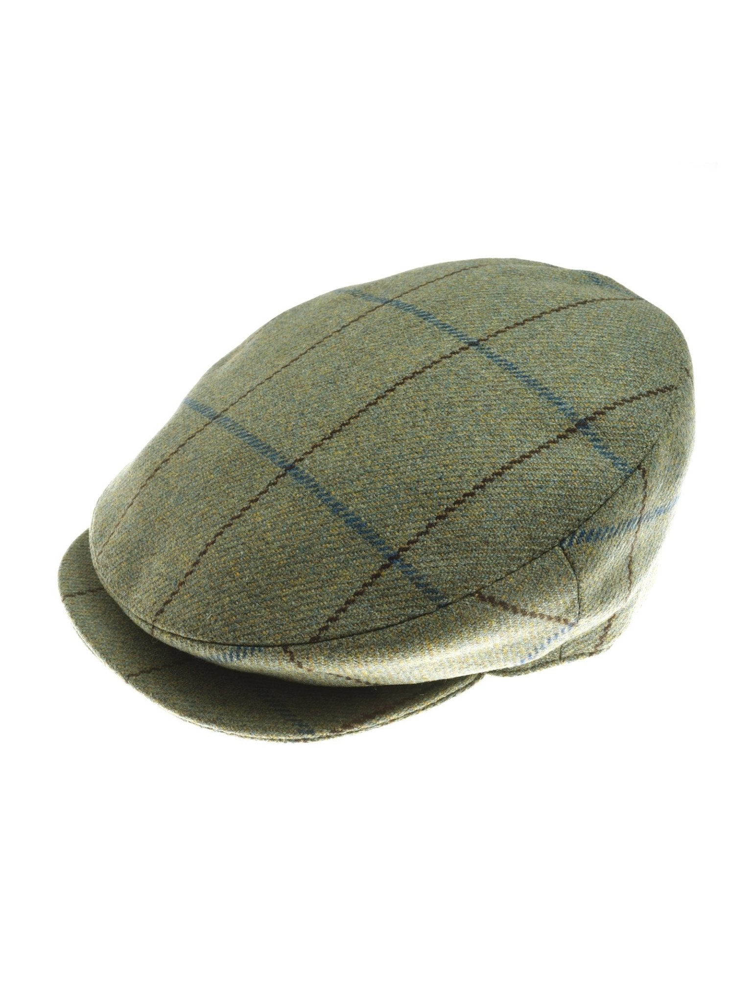 The Campbell's of Beauly Unisex Beauly Cap, shown against a white background, features color 2831 4672 A1 and offers classic British style in a timeless plaid flat cap design.
