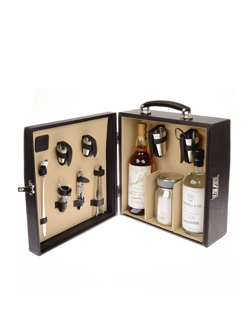 Brown Leather Mini Bar