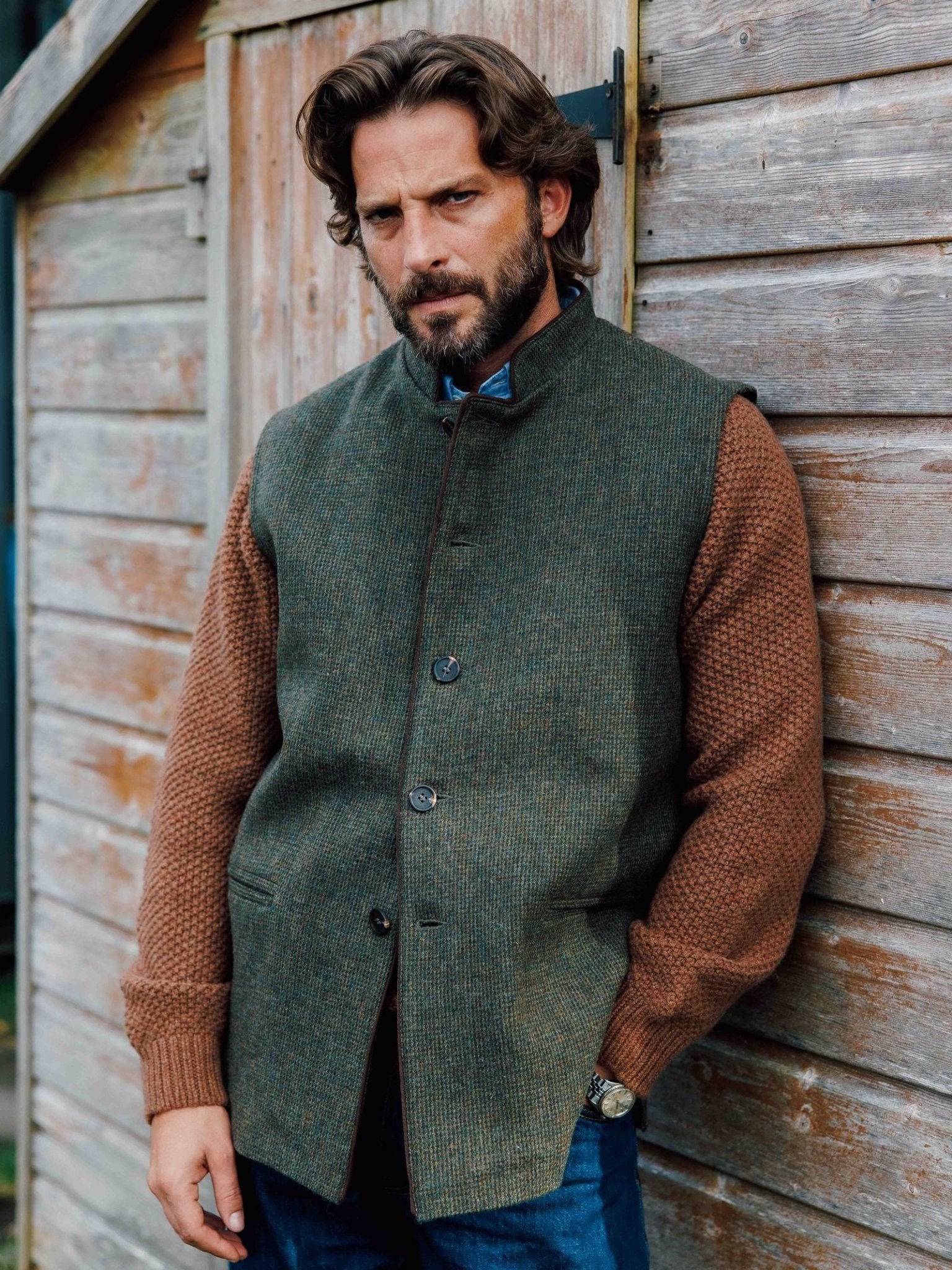 Tweed Nehru Gilet | Campbell's of Beauly