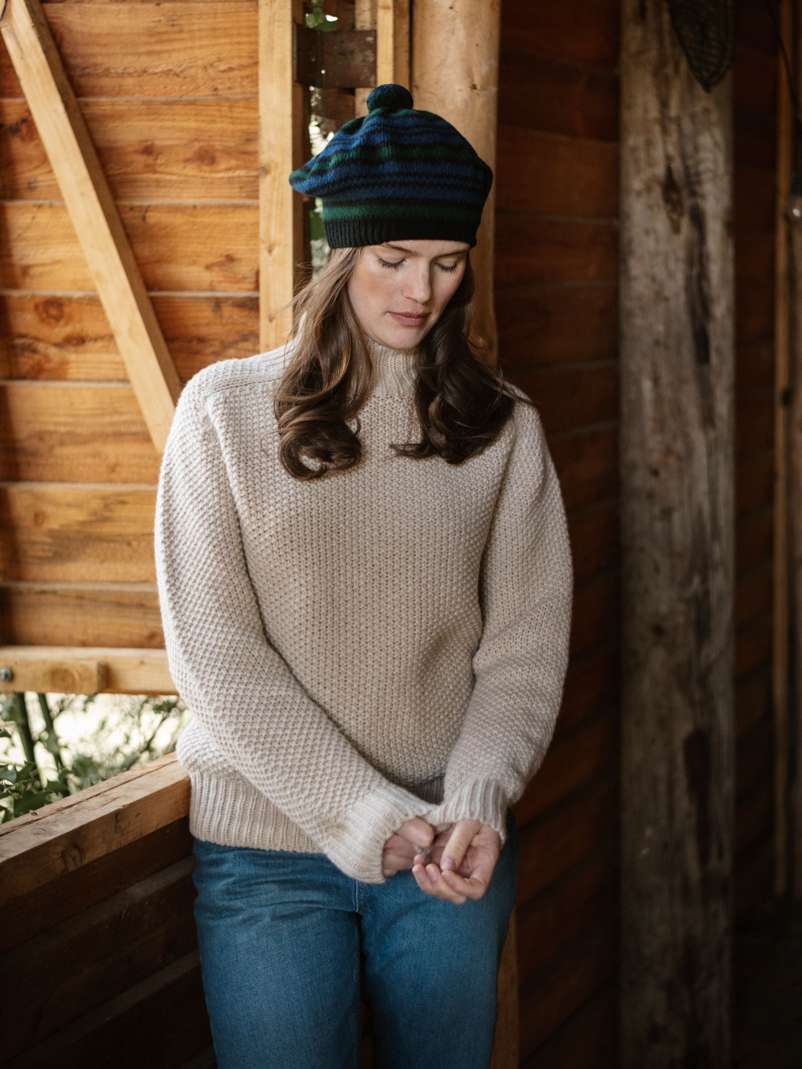 【OATMEAL】crepuscule / Moss Stitch Polo crepuscule (クレプスキュール) Moss Stitch Polo / モスステッチポロ