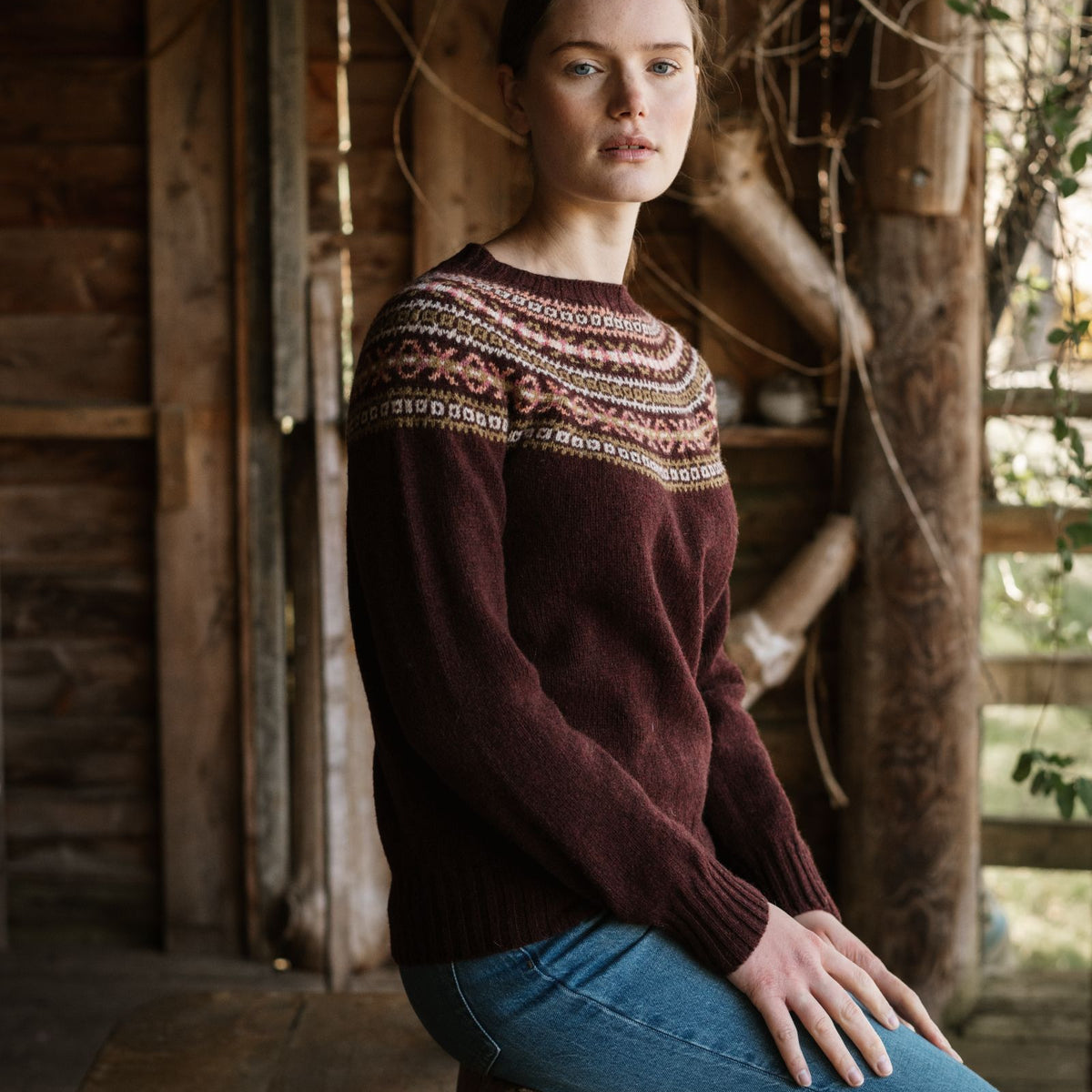 fair isle purple jumpers ladies