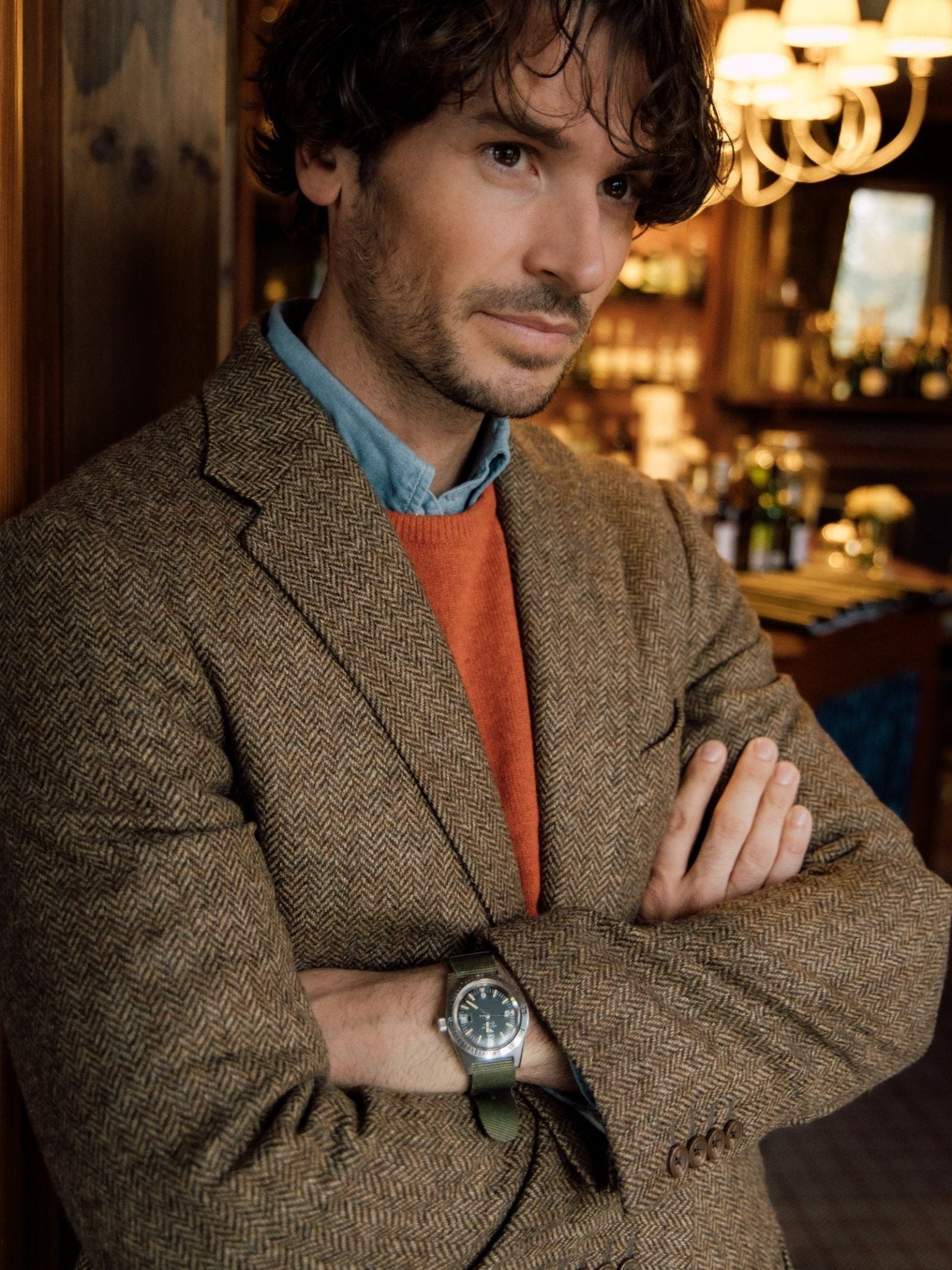 Brown Donegal House Jacket