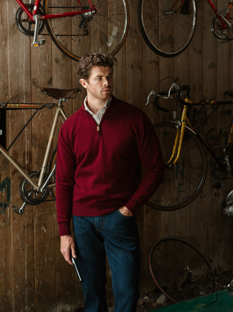 Lambswool Quarter Zip Jumper