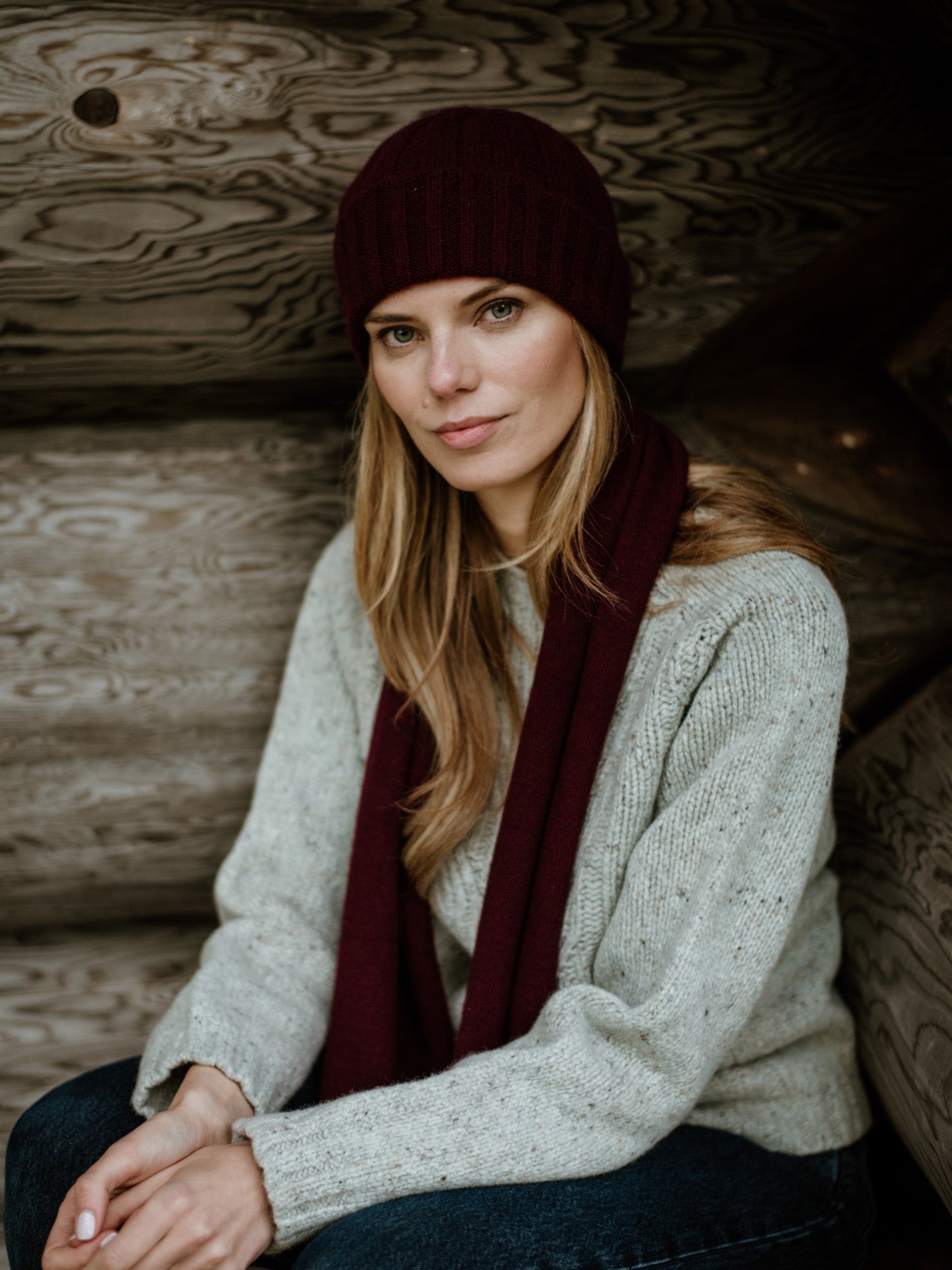 Cashmere & Merino Rib Beanie