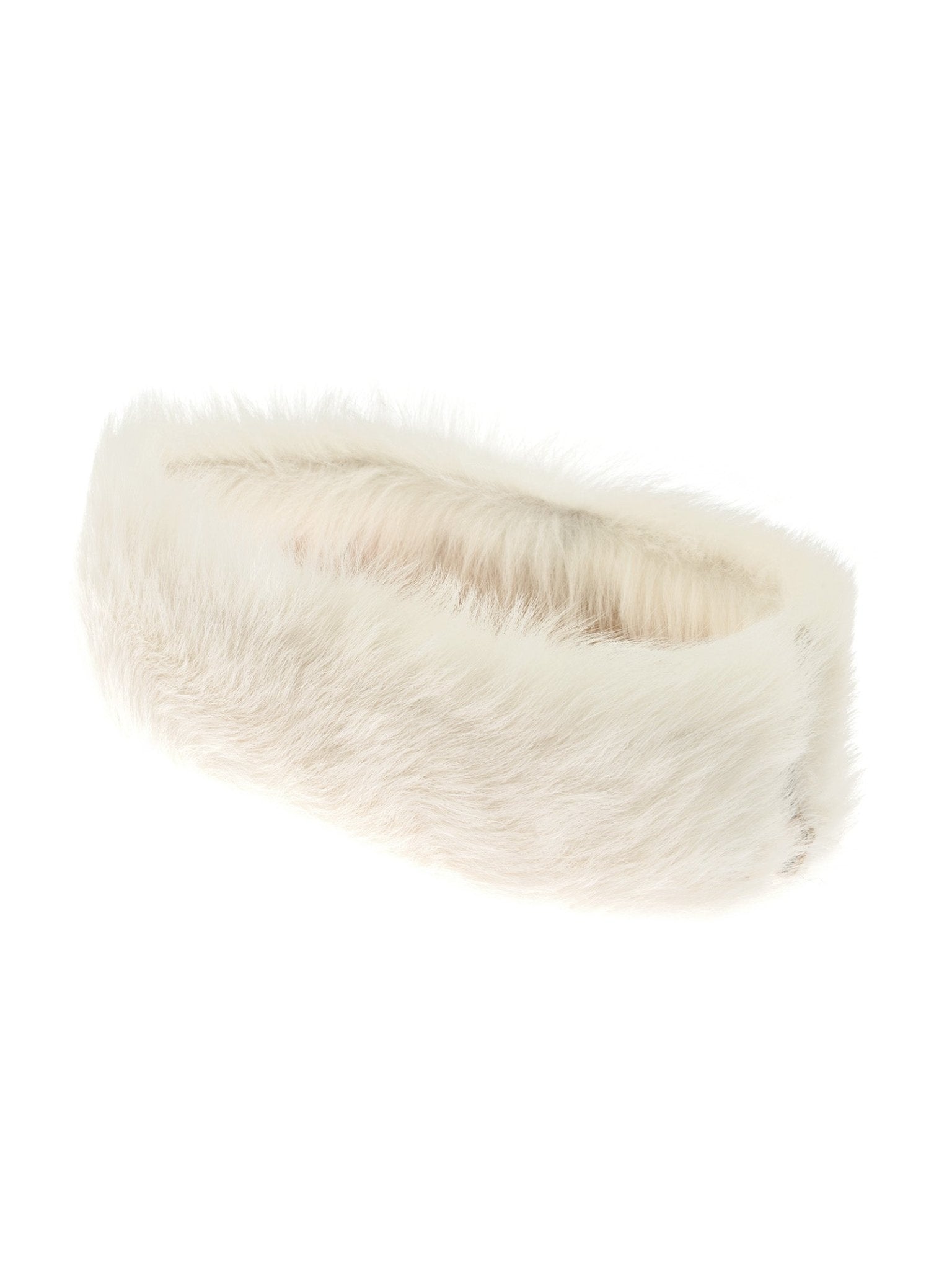 The Campbell's of Beauly Sheepskin Headband in Natural, evoking a luxurious winter style, is showcased against a plain white background.