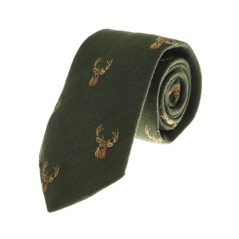 Stag's Head Silk Tie