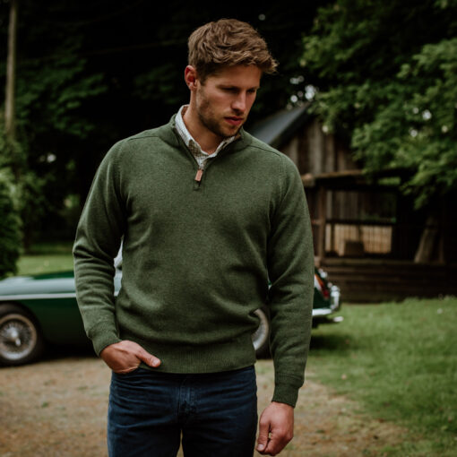 Lambswool 1/4 Zip Neck Jumper - Campbell's of Beauly